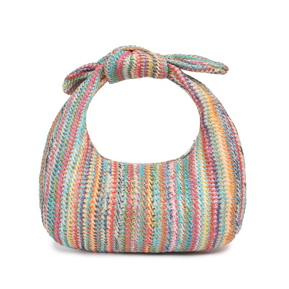 Knotted Straw Clutch Purses, Bow Summer Beach Bag, Dumpling Evening :P